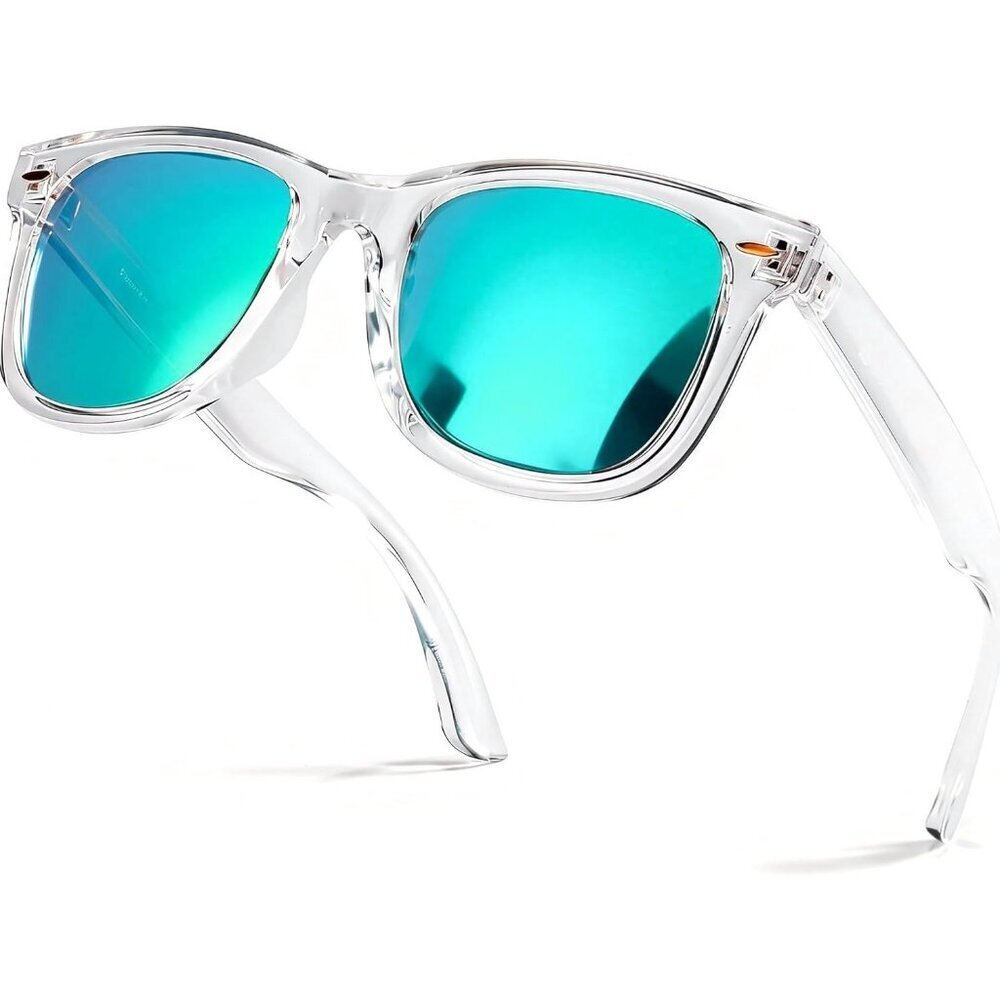 Women's A06 Green Mirror Lenses Eyewear Designer Square Polarized Sunglasses